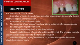 Etiology of malocclusion | PPTX