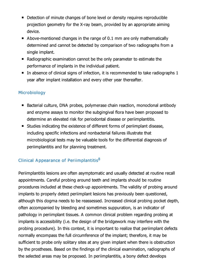 Etiology, Pathogenesis and treatment of peri implantitis - A Review