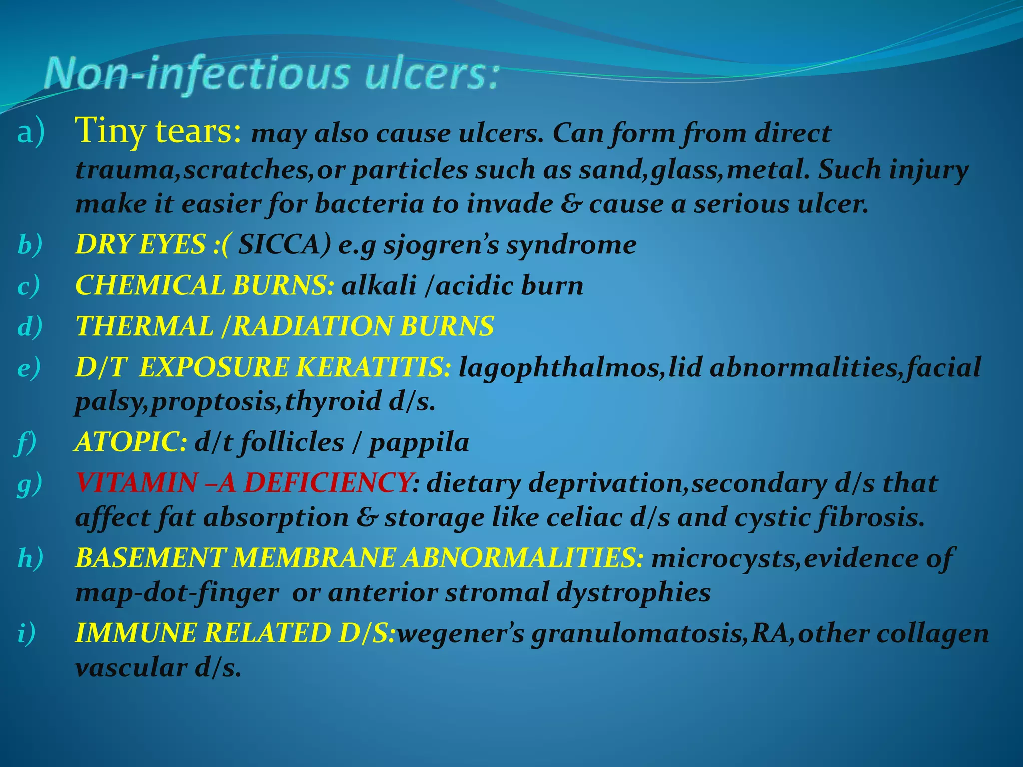 ETIOLOGY, PATHOLOGY AND PATHOGENESIS OF CORNEAL ULCER | PPTX