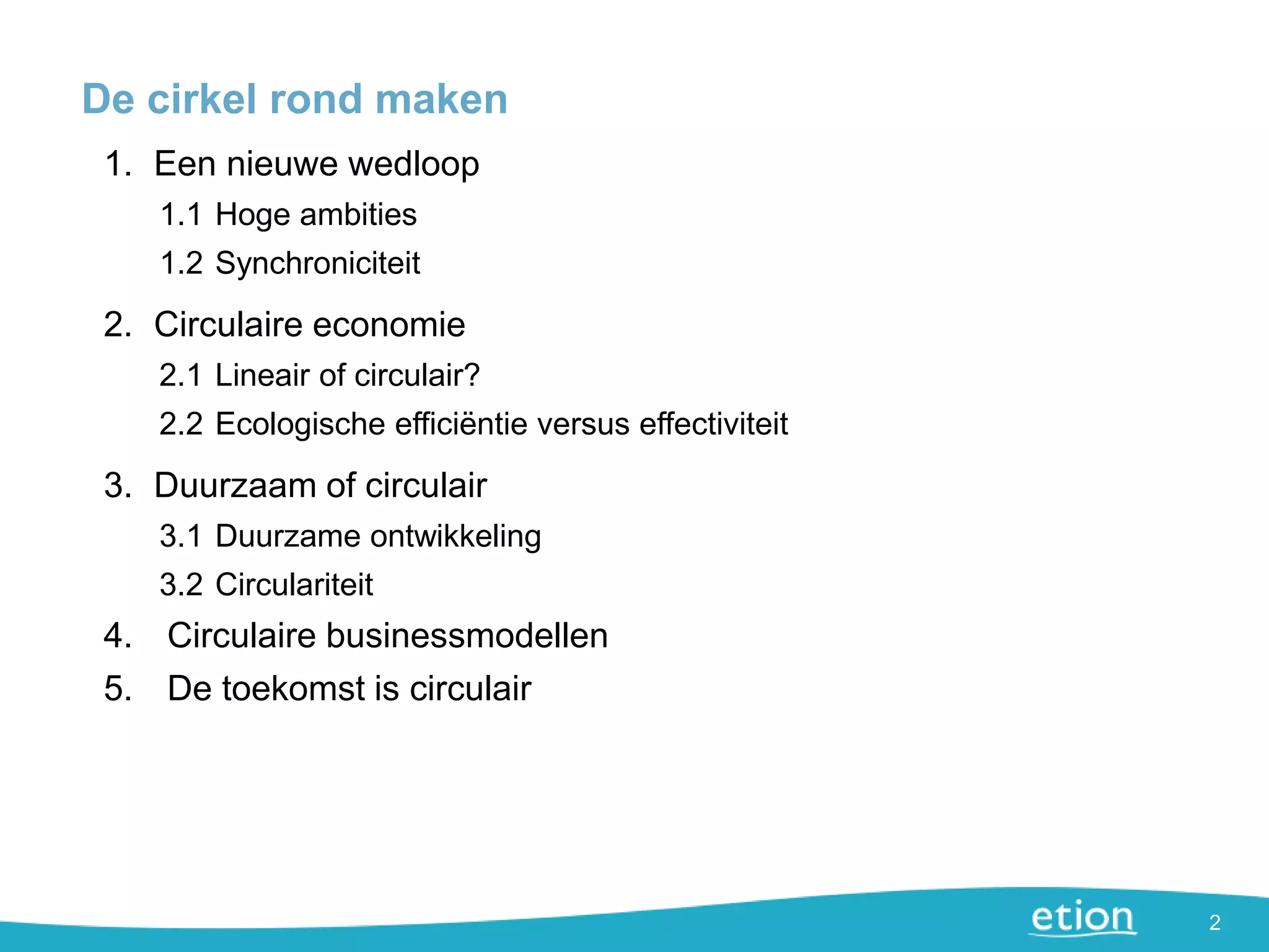 Circulariteit: de cirkel rond maken | PPTX