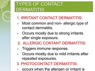 Etiopathogenesis Of Contact Dermatitis PPTX