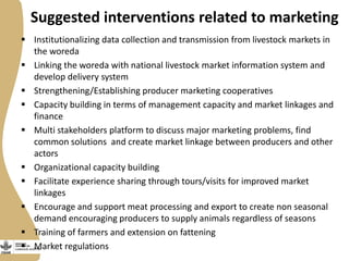 Small Ruminant Value Chain Development in Ethiopia: Initial problem analysis and related interventions
