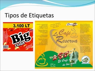 Tipos de Etiquetas  