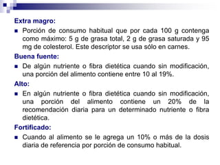Etiquetado nutricional[1] | PPTX
