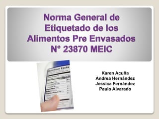 Etiquetado nutricional de los alimentos la 2 | PPT
