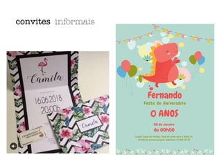 convites informais
 