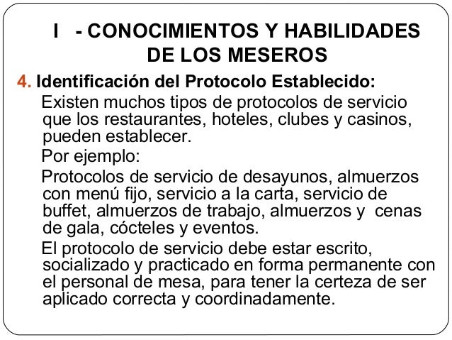 Etiqueta, Protocolo y Servicio Para Meseros - Servihoteles Etiqueta, Protocolo y Servicio Para Meseros - Servihoteles