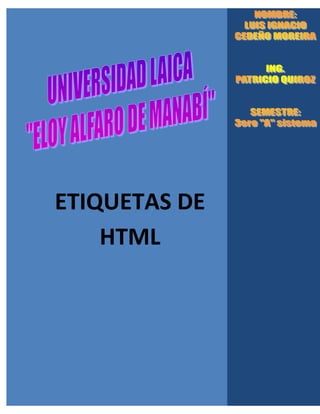 ETIQUETAS DE
    HTML
 