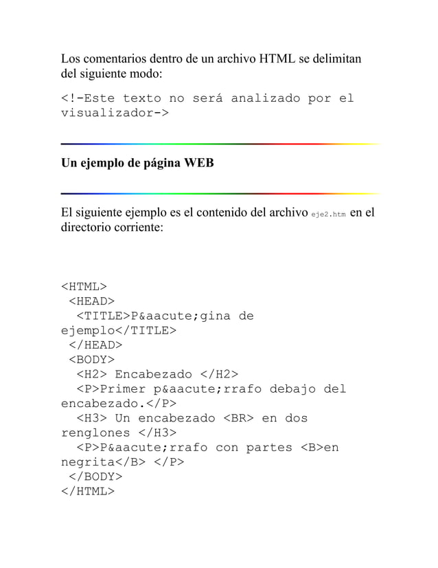 Etiquetas html básicas | PDF