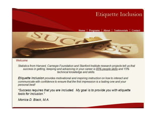 Etiquette Inclusion Website