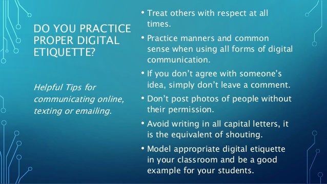 digital etiquette