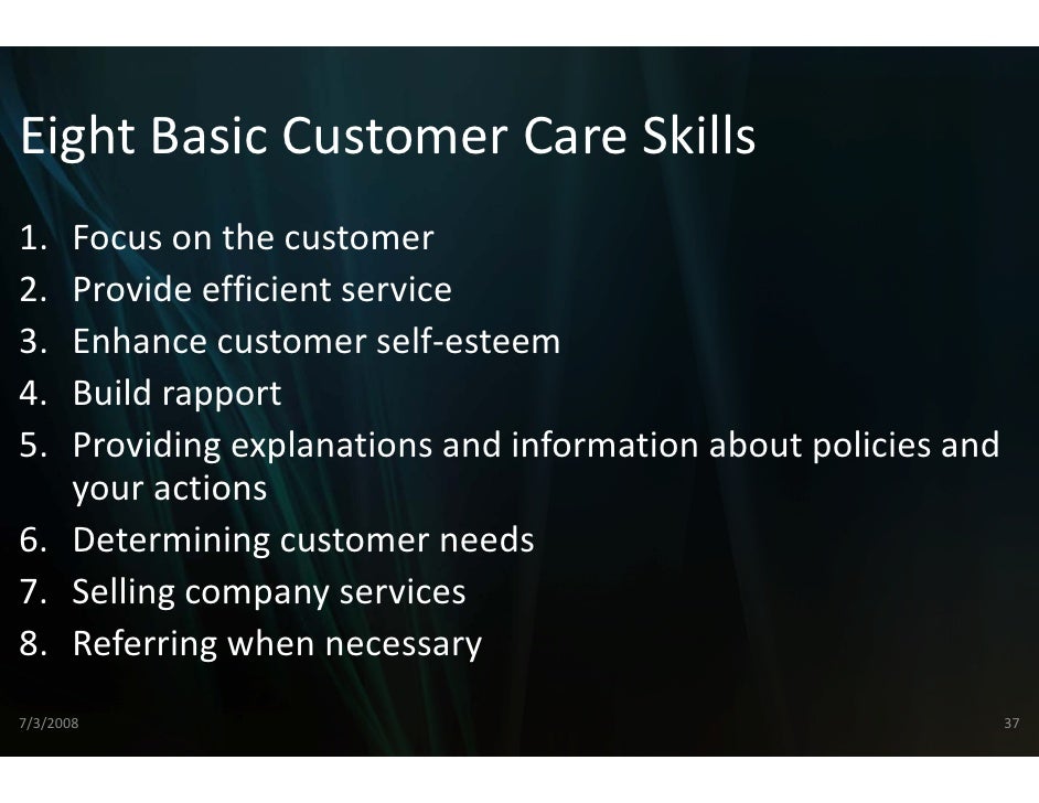 describe customer service skills