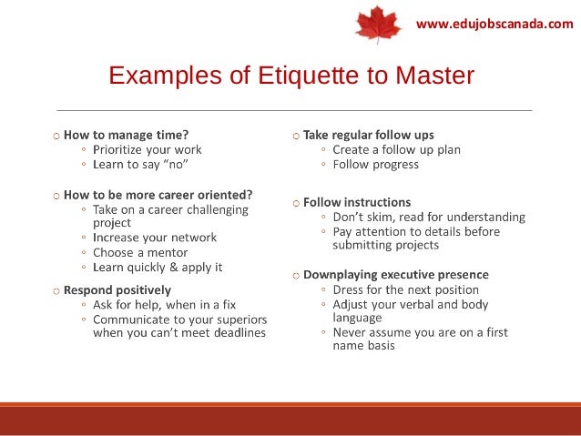 workplace etiquette for success