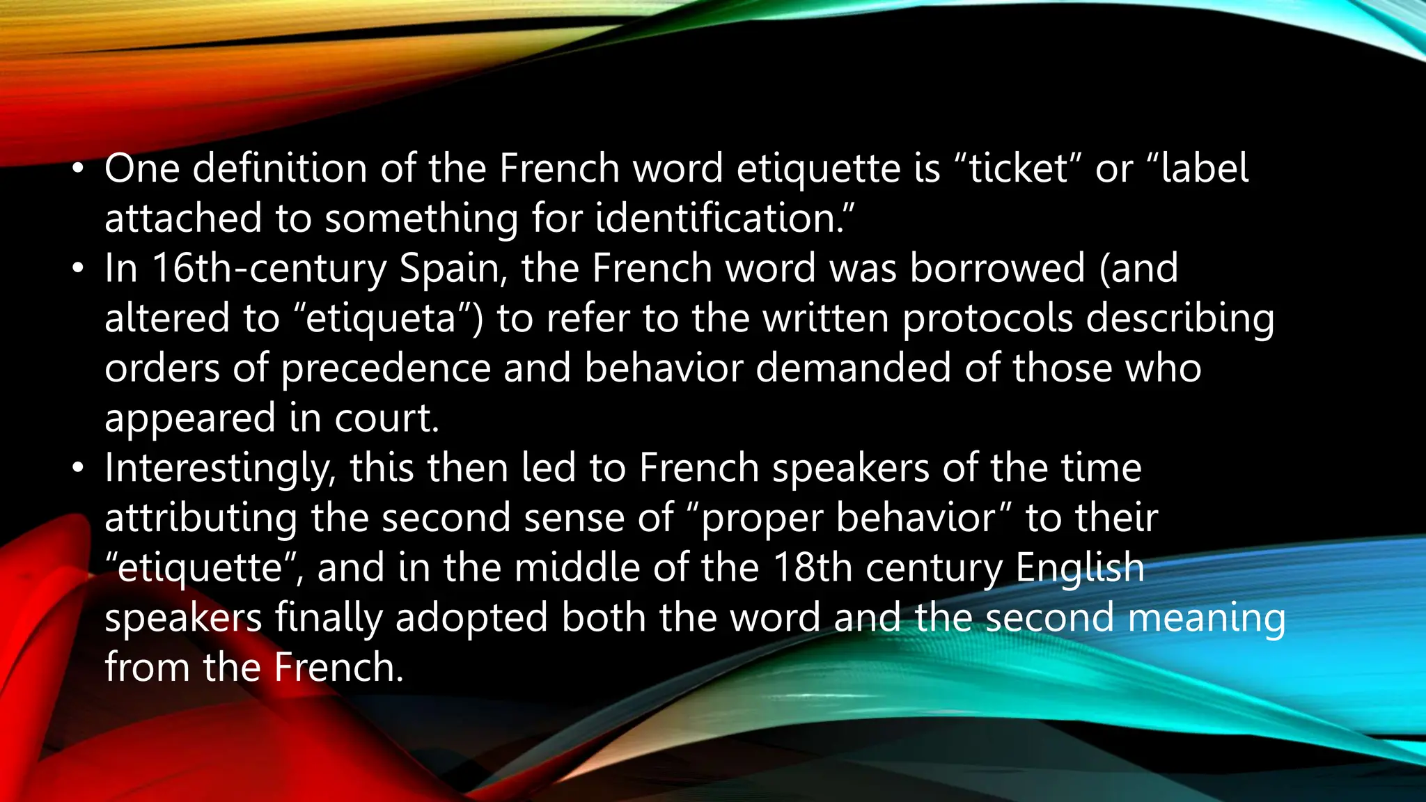 Etiquette, Sportsmanship,Proper Etiquette and Safety Standards in ...