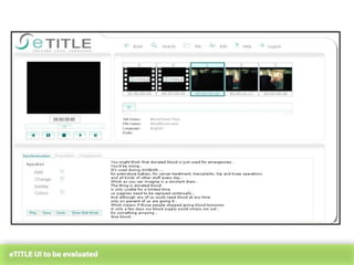 eTITLE UI to be evaluated 