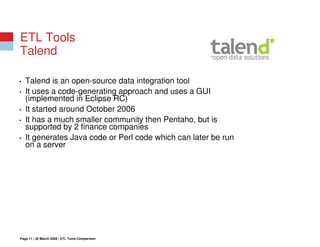 Open Source ETL vs Commercial ETL