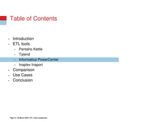 Open Source ETL vs Commercial ETL