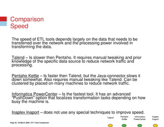 Open Source ETL vs Commercial ETL