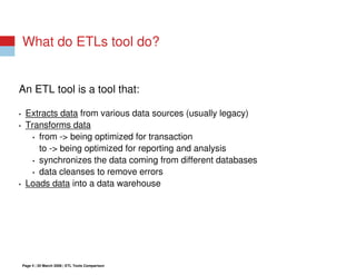 Open Source ETL vs Commercial ETL