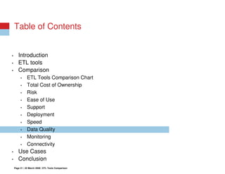 Open Source ETL vs Commercial ETL