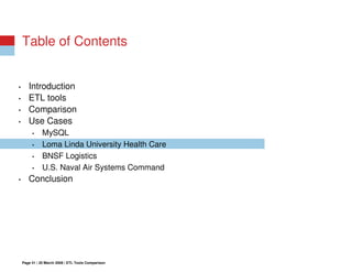 Open Source ETL vs Commercial ETL