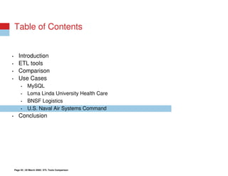 Open Source ETL vs Commercial ETL