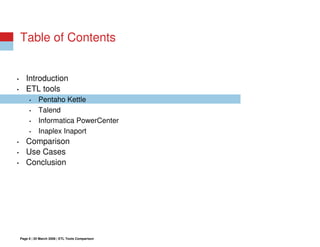 Open Source ETL vs Commercial ETL