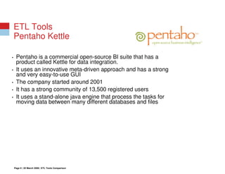 Open Source ETL vs Commercial ETL
