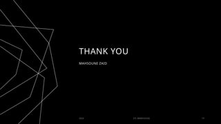 THANK YOU
MAHSOUNE ZAID
2024 ETL WAREHOUSE 14
 