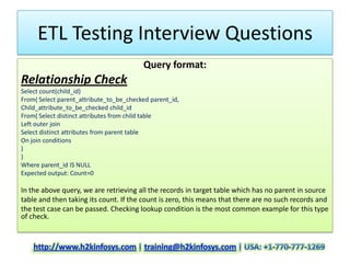 ETL Testing Interview Questions and Answers