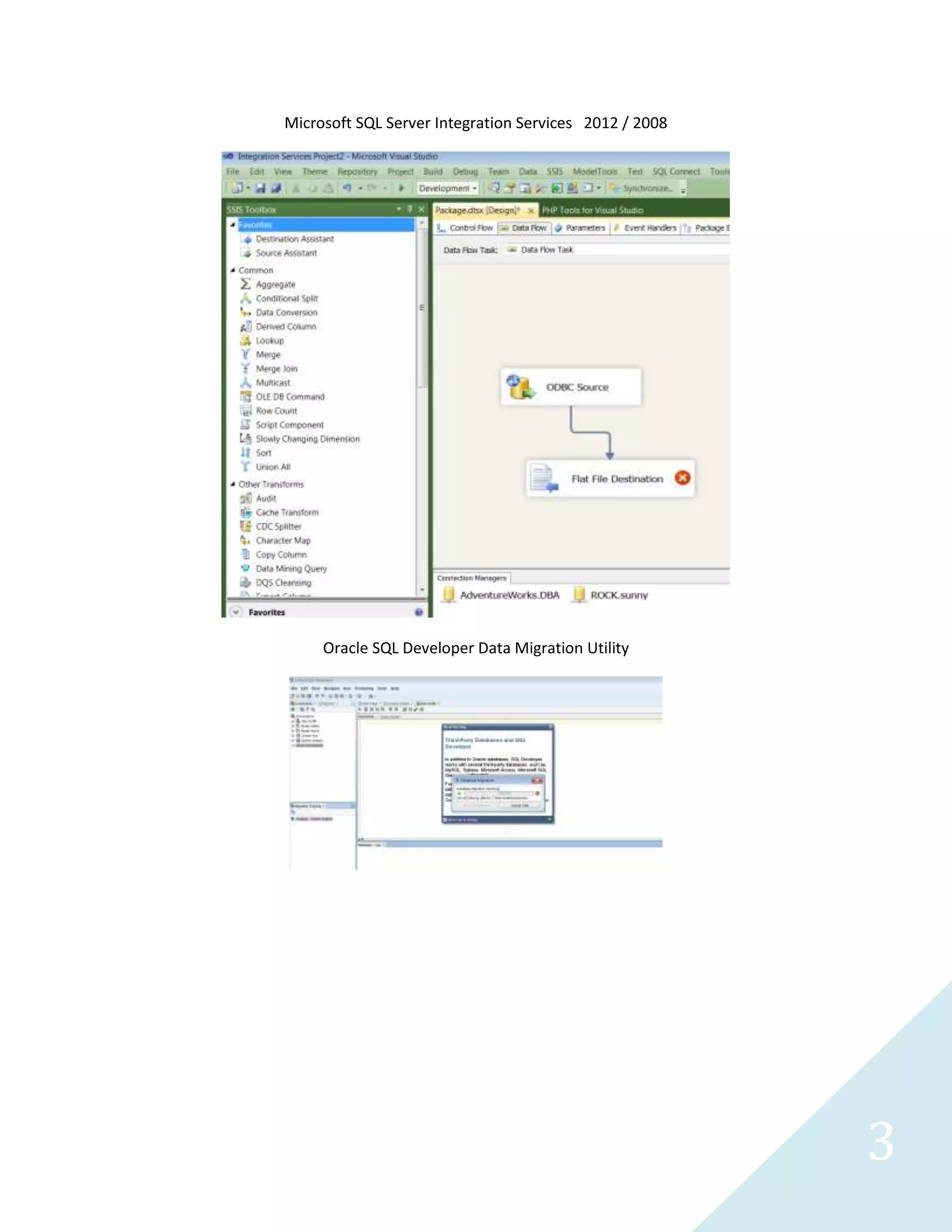 3
ETL Applications
Pentaho Enterprise Data Integration Edition
Talend Open Studio
 
