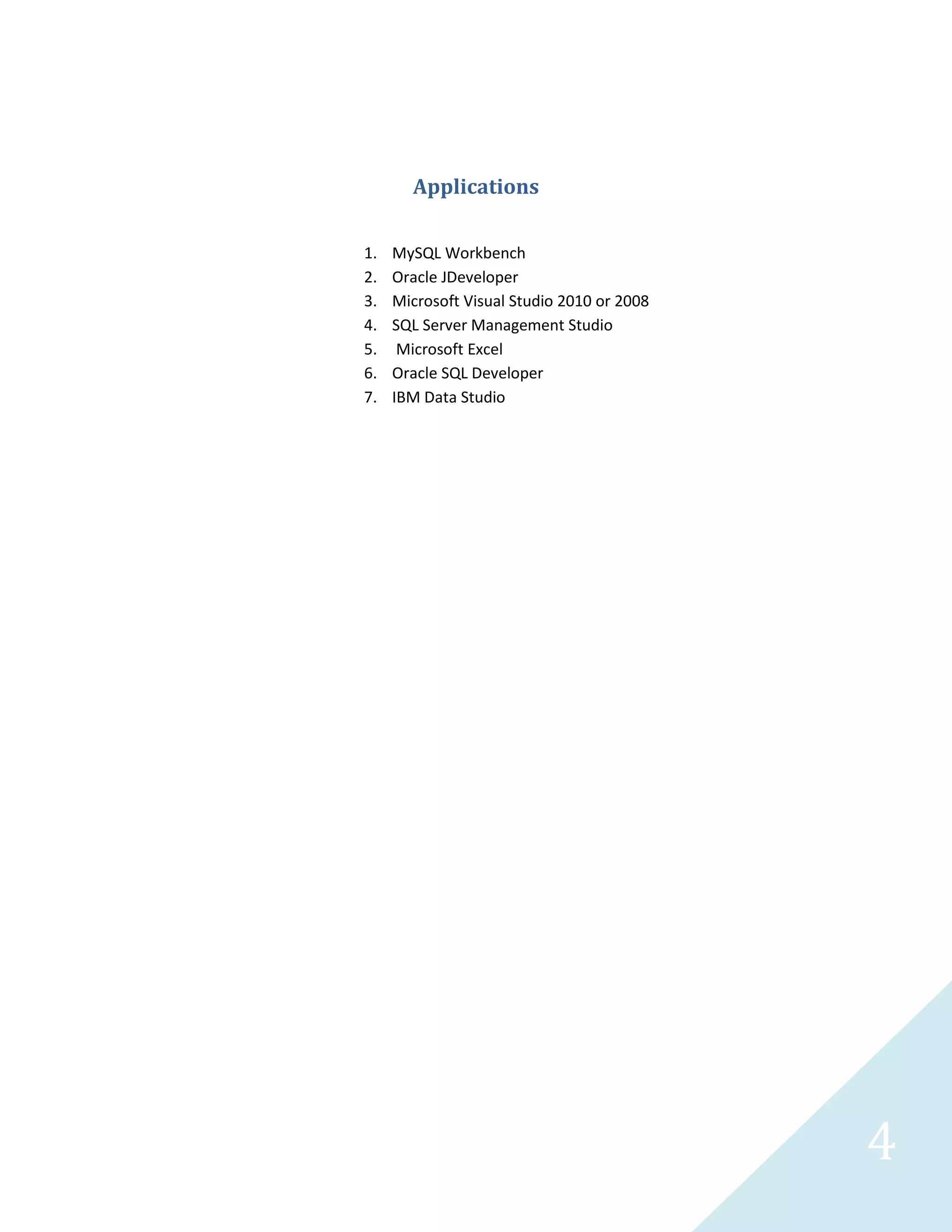 4
Microsoft SQL Server Integration Services 2012&2008
Oracle SQL Developer Data Migration Utility
 