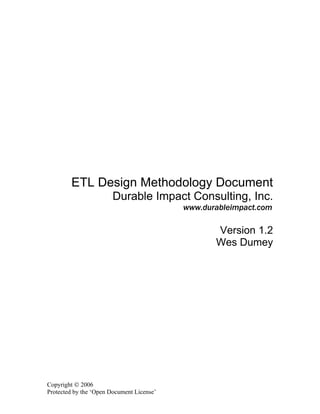 Etl design methodologydocument-datastage
