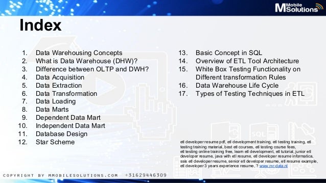 Etl Developer Resume Pdf Etl Development Training Etl