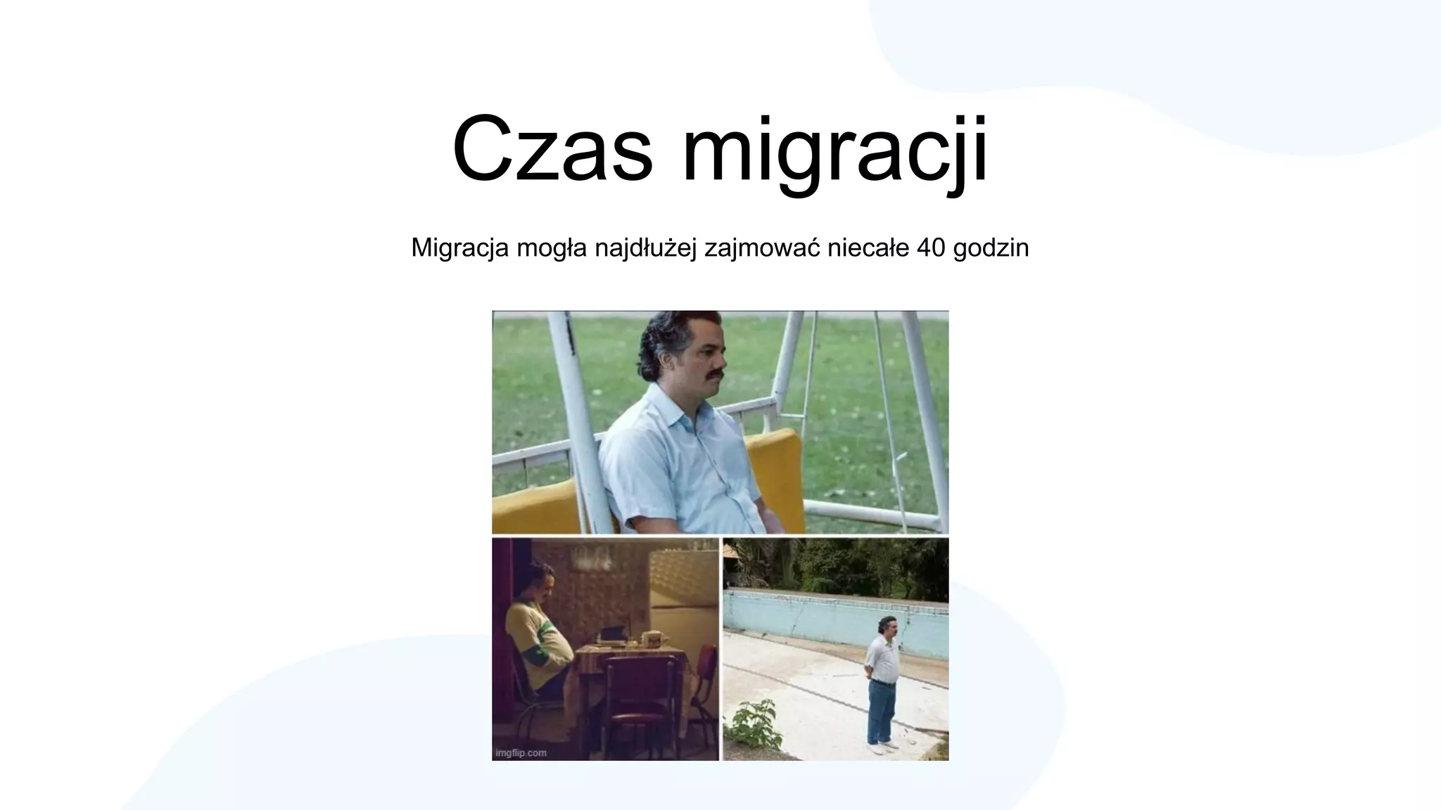 Czas migracji
Migracja mogła najdłużej zajmować niecałe 40 godzin
 