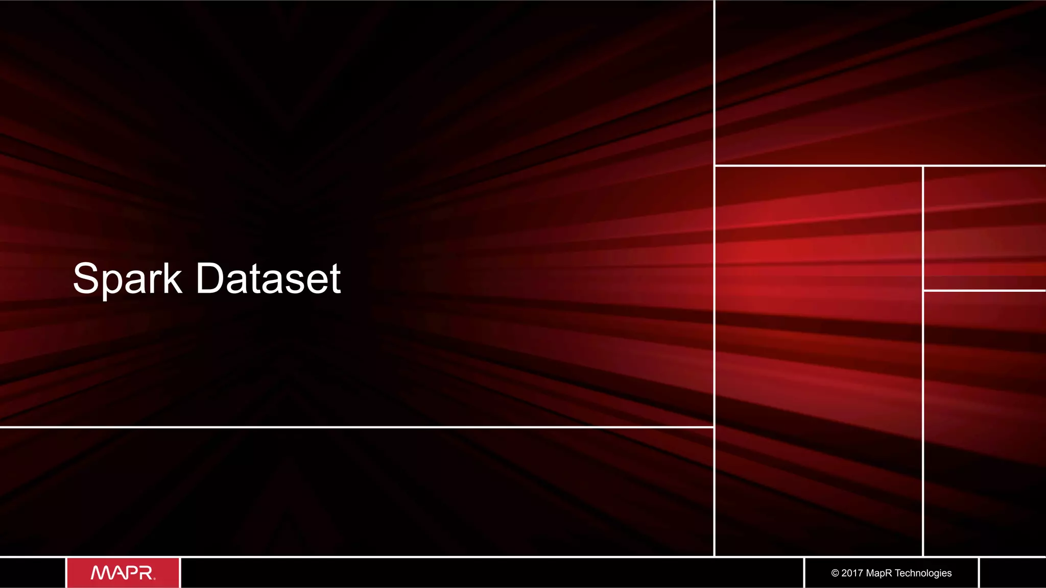 © 2017 MapR Technologies Spark Dataset 