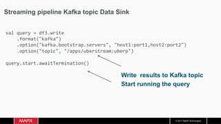 Structured Streaming Data Pipeline Using Kafka, Spark, and MapR-DB | PDF