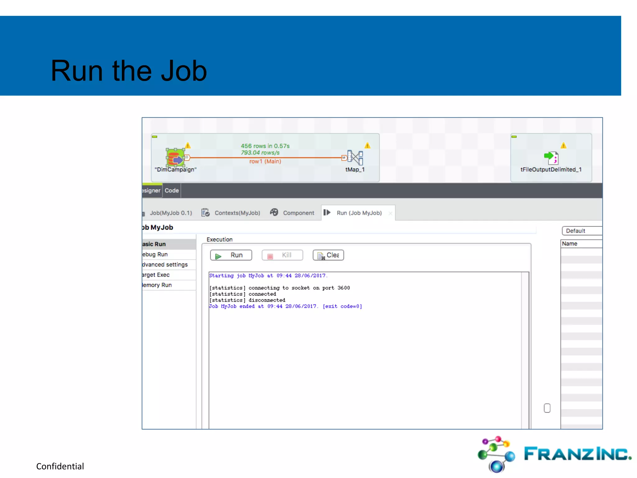 Confidential
Run the Job
 