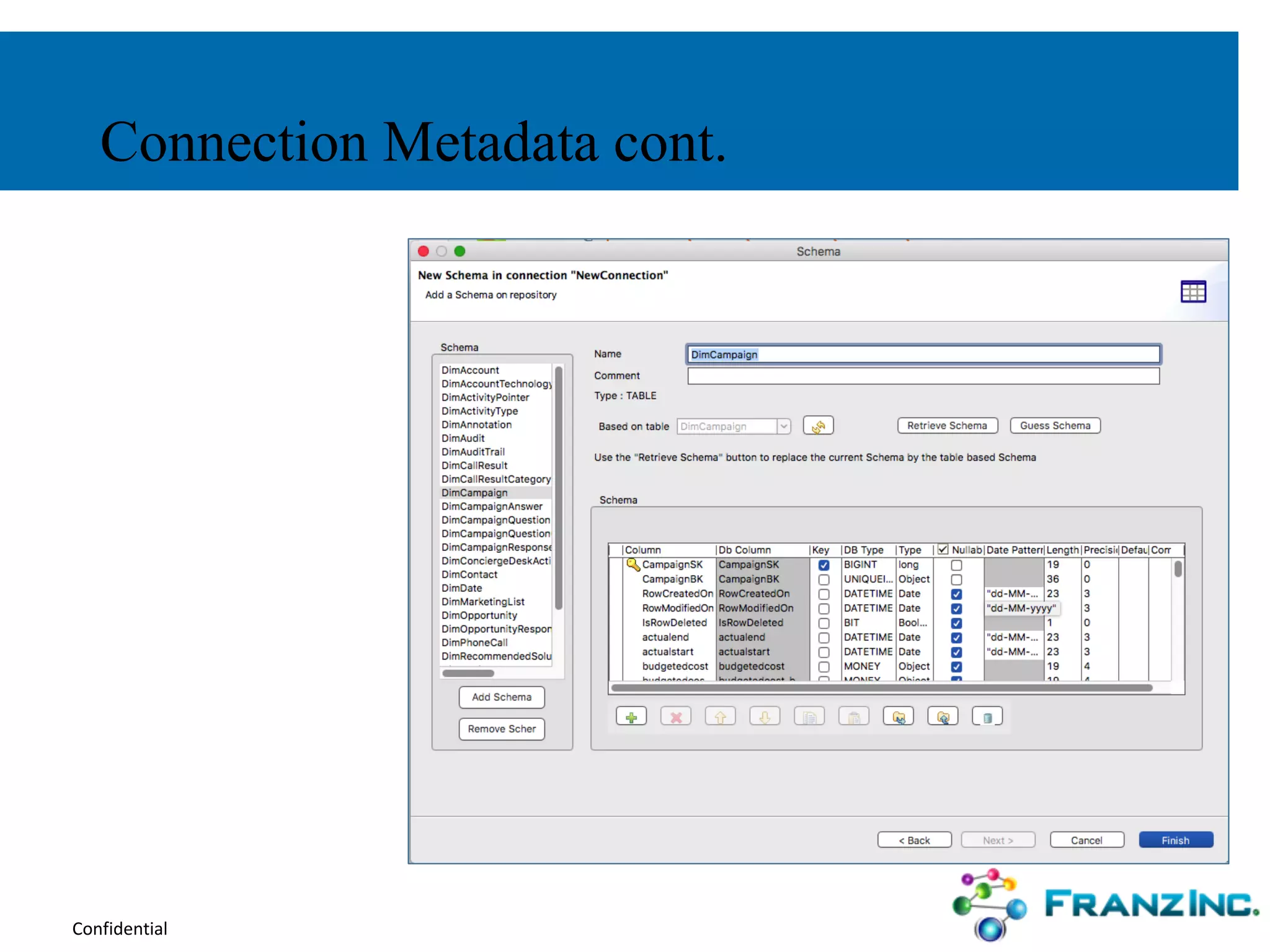 Confidential
Connection Metadata cont.
 
