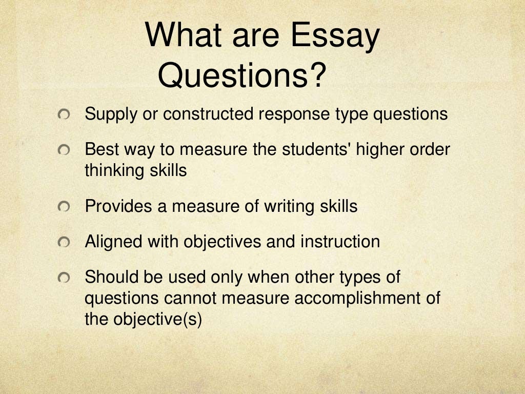 essay type assessment
