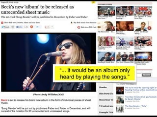 “... it would be an album only
heard by playing the songs.”
 