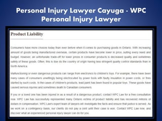 Personal Injury Lawyer Cayuga - WPC
Personal Injury Lawyer
 