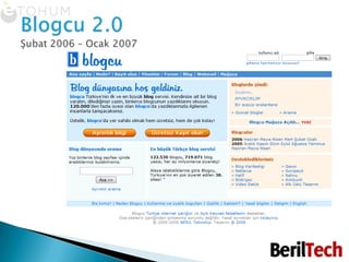 Blogcu 2.0Şubat 2006 – Ocak 2007