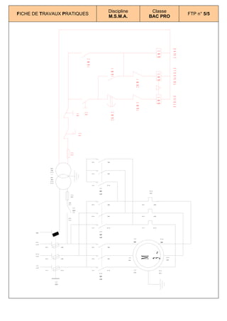 L1         L2       L3        N

               1          3         5
                                                                                                 220V / 24V
Q 1
               2          4         6

                                                           13              14
                                                                    1Q 1        F1                                F3
                                                                                                                               S1
                                                                                                                       F2
                                                                                                                               S2
                                                                                                                                                                                             FICHE DE TRAVAUX PRATIQUES




                                                                                                                                                                       1K M 2
               1          3         5                  1        3          5                 1         3      5

      K M 2                                    K M 3                                 K M 1

               2          4         6                  2        4          6                 2         4      6
                                                                                                                            2K M 2                           1K M 1
                                                                                                                                                                                           M.S.M.A.
                                                                                                                                                                                           Discipline




                         V 1
              U 1                        W 1
                                                                                                                                     1K M 3         2K M 1
                                                       1        3          5
                          M                                                          F2
                                                       2        4          6
          U 2             3~                                                                                                              K M 1          K M 3                  K M 2
                                         W 2
                                                                                                                                                                                            Classe




                         V 2
                                                                                                                                                                                           BAC PRO




                                                                                                                                       E T O IL E     T R IA N G L E            L IG N E
                                                                                                                                                                                             FTP n° 5/5
 