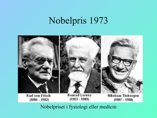 Nobelpris 1973 Nobelpriset i fysiologi eller medicin 