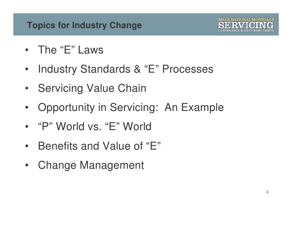 E To The Rescue: Opportunity in Mortgage Servicing and ... E To The Rescue: Opportunity in Mortgage Servicing and ...