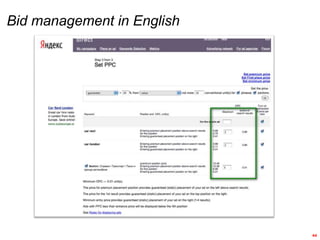 Bid management in English




                            44
 