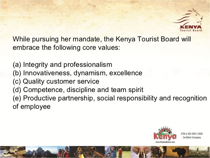 Kenya Tourist Board 2012