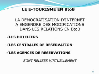 L’ETATLES ORGANISMES INSTITUTIONNELSLes deux derniers acteurs qui ont investit le monde de l’E-tourisme sont : L’Etat
