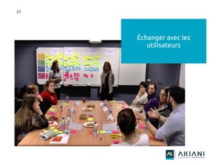 Échanger avec les
utilisateurs
23
 